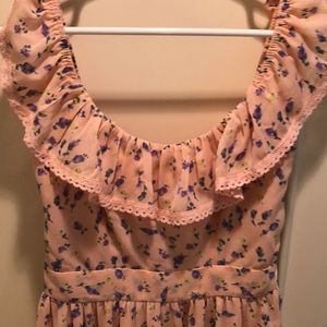 NWT Free the Roses pink floral maxi dress, size S